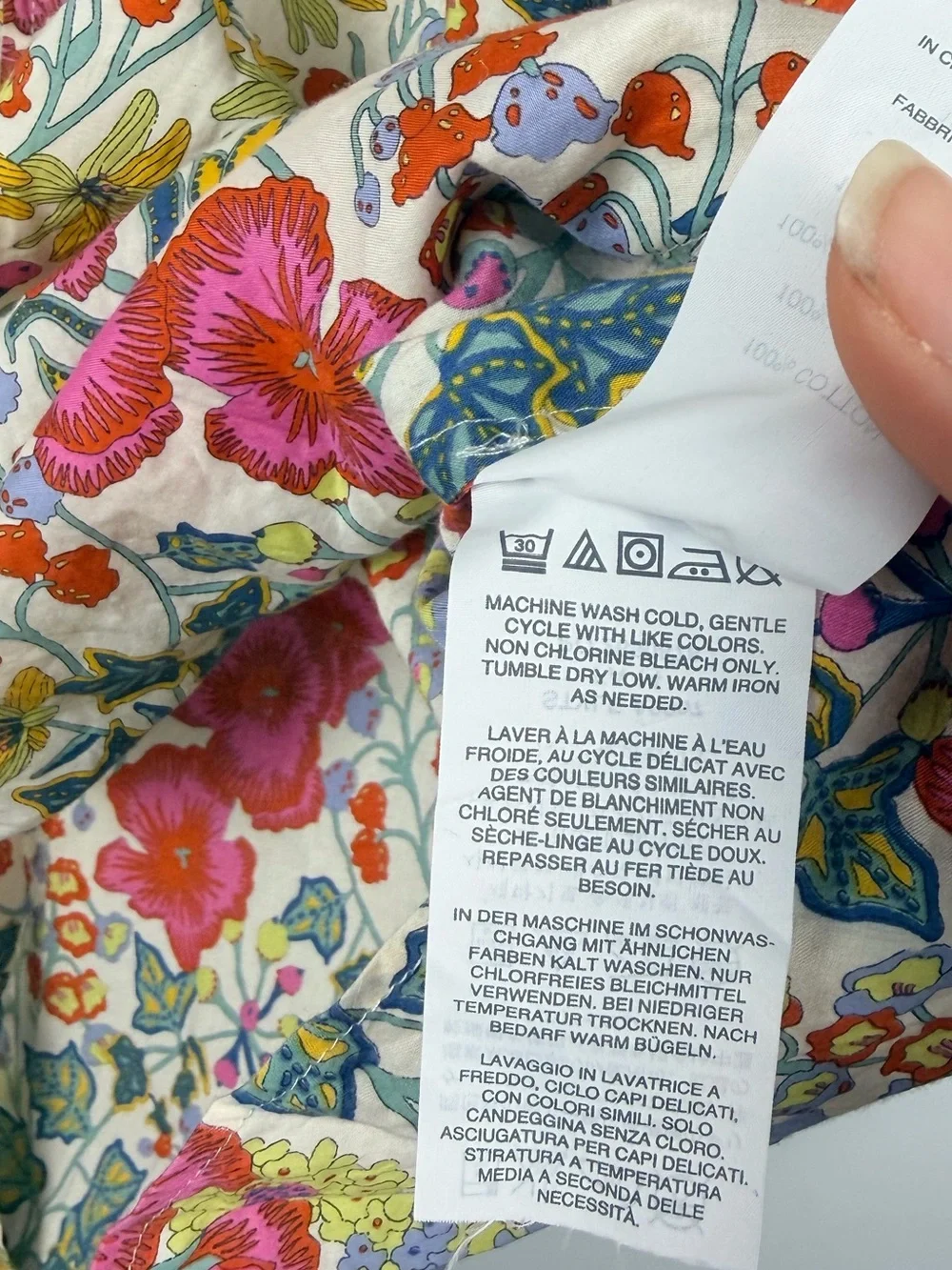 Liberty for J. crew floral button down blouse size 8